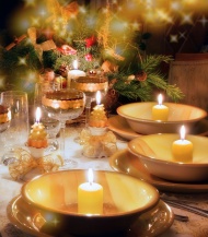 圣诞烛光晚餐图片