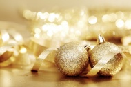 圣诞节金色彩球图片