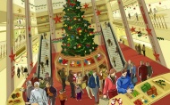 圣诞节商场图片