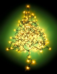 彩灯圣诞树图片