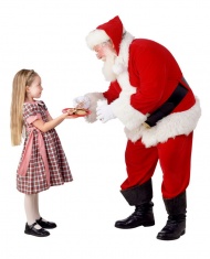 小孩与圣诞老人图片
