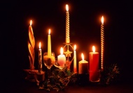 漂亮的圣诞蜡烛图片