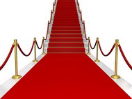 铺红地毯的楼梯精品图片
