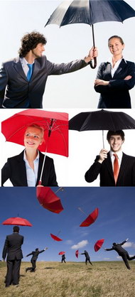 撑伞的人图片