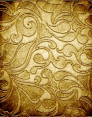 金色花纹镂刻背景图片