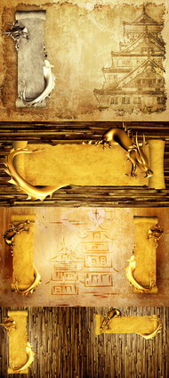 金色中国龙背景图片