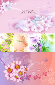 梦幻彩色花朵背景图片（一）
