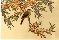 世界古典传统纹饰图片花枝鸟