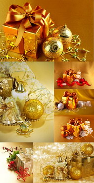 金色圣诞装饰