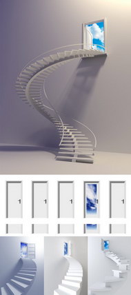 楼梯与希望之门图片