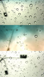 車窗上雨滴图片