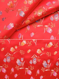 郁金香花中式布料背景图片(2P)