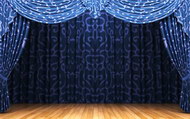 蓝色帷幕和舞台图片
