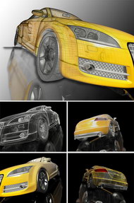 3D跑车模型图片