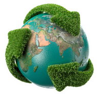 绿色环保地球极坐标图片