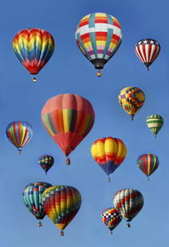 色彩斑斓的热气球03图片