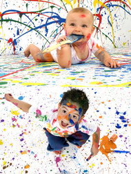 欢乐地油漆儿童1图片
