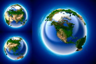 3D多角度地球图片