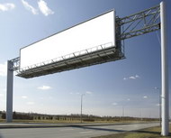高速公路空白户外广告牌图片