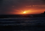 日落大海图片