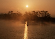 日落河流图片