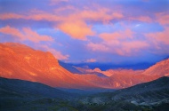 山景夕阳红图片
