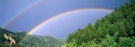 高山彩虹图片