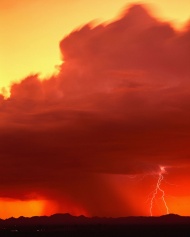 闪电风暴美丽夜景图片