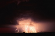闪电风暴美丽夜景图片