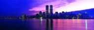 江岸城市夜景图片