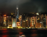 香港沿海夜景图片