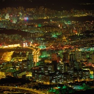 香港都市夜景图片