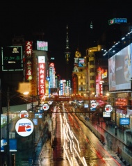 上海街道夜景图片
