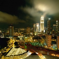 美丽城市建筑夜景图片