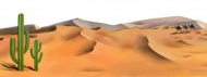 手绘沙漠图片