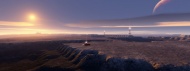 南极洲夕阳风景图片
