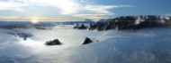 南极洲海洋冰山阳光图片