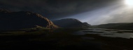 山脉天池阳光图片
