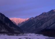 夕阳山景图片