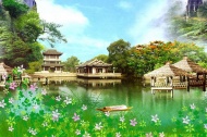 静湖仙镜图片
