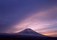 富士山晚霞图片