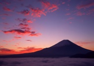 富士山夕阳风景图片