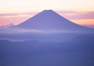 富士山晚霞图片