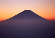 富士山夕阳红图片