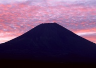 富士山火烧云图片