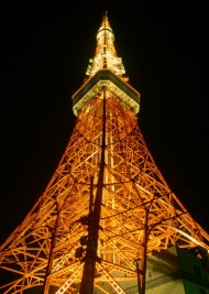 日本铁塔夜景图片