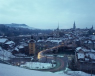 瑞士城市雪景图片