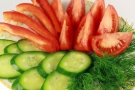 西红柿与黄瓜凉菜图片