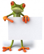 树蛙指着空白纸板图片
