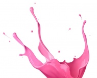 溅起的粉色油漆图片